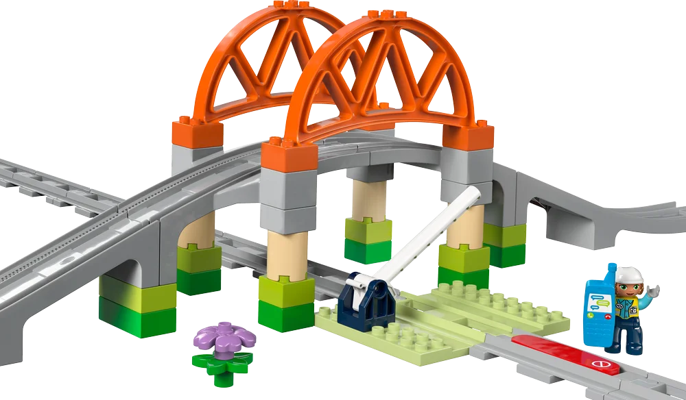 LEGO DUPLO 10426 Train Bridge and Tracks Expansion Set Brick