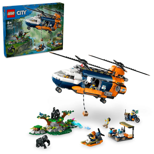 LEGO City 60437 Jungle Explorer Helicopter at Base Camp