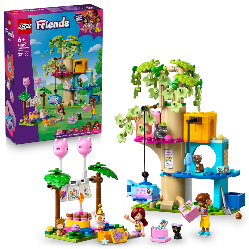LEGO Friends 42666 Cat Birthday Party & Tree House