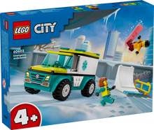 Load image into Gallery viewer, LEGO City 60403 Emergency Ambulance and Snowboarder - Brick Store