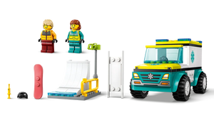 LEGO City 60403 Emergency Ambulance and Snowboarder - Brick Store