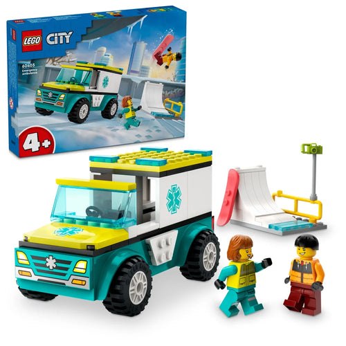 LEGO City 60403 Emergency Ambulance and Snowboarder - Brick Store