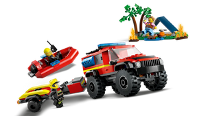 LEGO City 60412 4x4 Fire Engine with Rescue Boat - Brick Store
