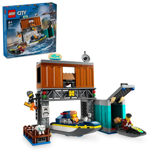 LEGO City 60417 Police Speedboat and Crooks Hideout Brick Store NZ