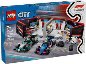 LEGO City 60444 F1 Garage & Mercedes-AMG & Alpine Cars - Brick Store