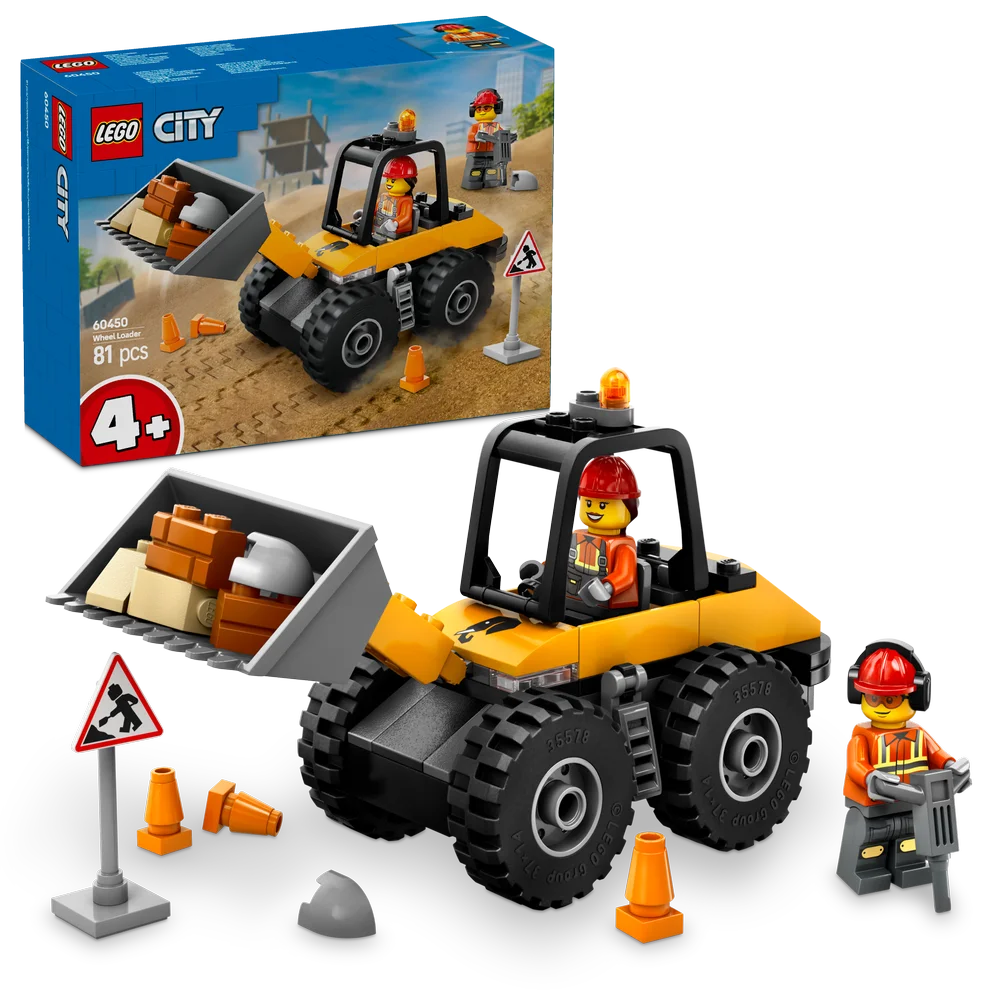 LEGO City 60450 Yellow Construction Wheel Loader - Brick Store