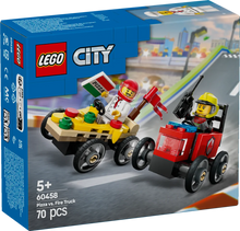 Load image into Gallery viewer, LEGO City 60458 Pizza vs. Fire Truck Race Car Pack - Brick Store