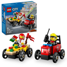 Load image into Gallery viewer, LEGO City 60458 Pizza vs. Fire Truck Race Car Pack - Brick Store