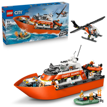 Load image into Gallery viewer, LEGO City 60504 Coast Guard Rescue Boat &amp; Helicopter