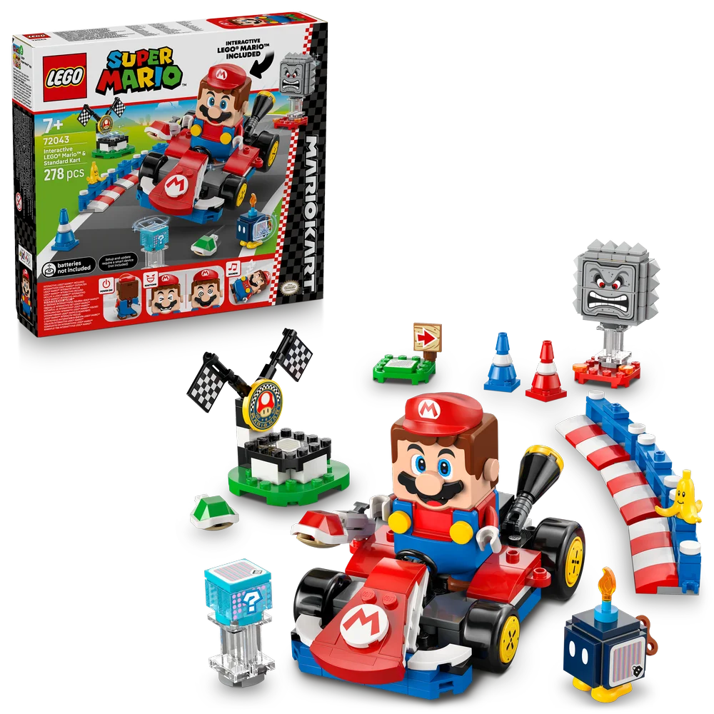 LEGO Super Mario 72043 Mario Kart – Interactive  Mario & Standard Kart