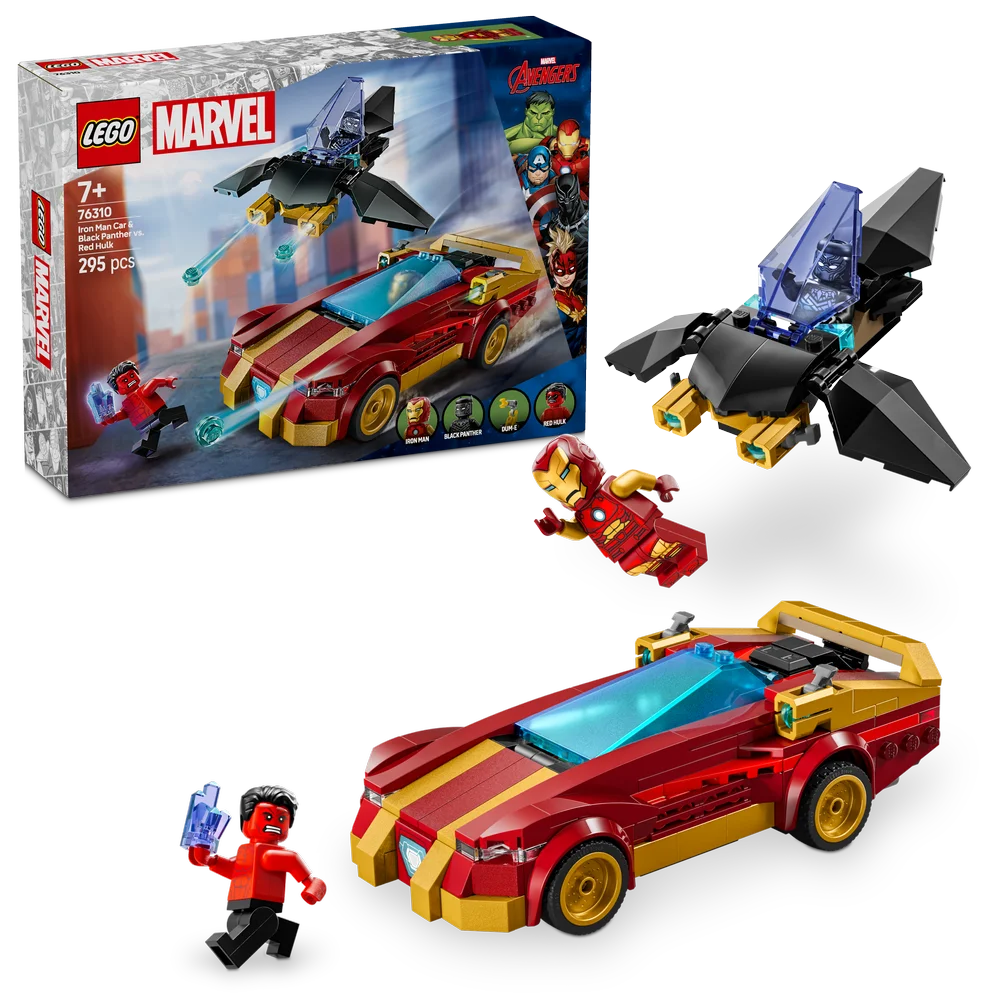 LEGO Marvel 76310 Iron Man Car & Black Panther vs. Red Hulk - Brick Store