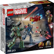 Load image into Gallery viewer, LEGO Marvel 76320 Iron Man &amp; War Machine vs. Hammer Drones
