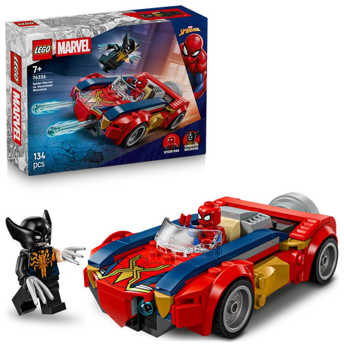 LEGO Marvel 76336 Spider-Man Car vs. Venomized Wolverine