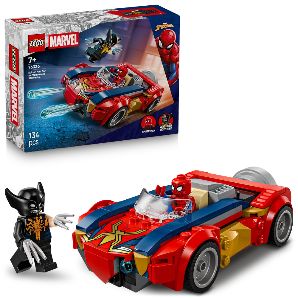 LEGO Marvel 76336 Spider-Man Car vs. Venomized Wolverine