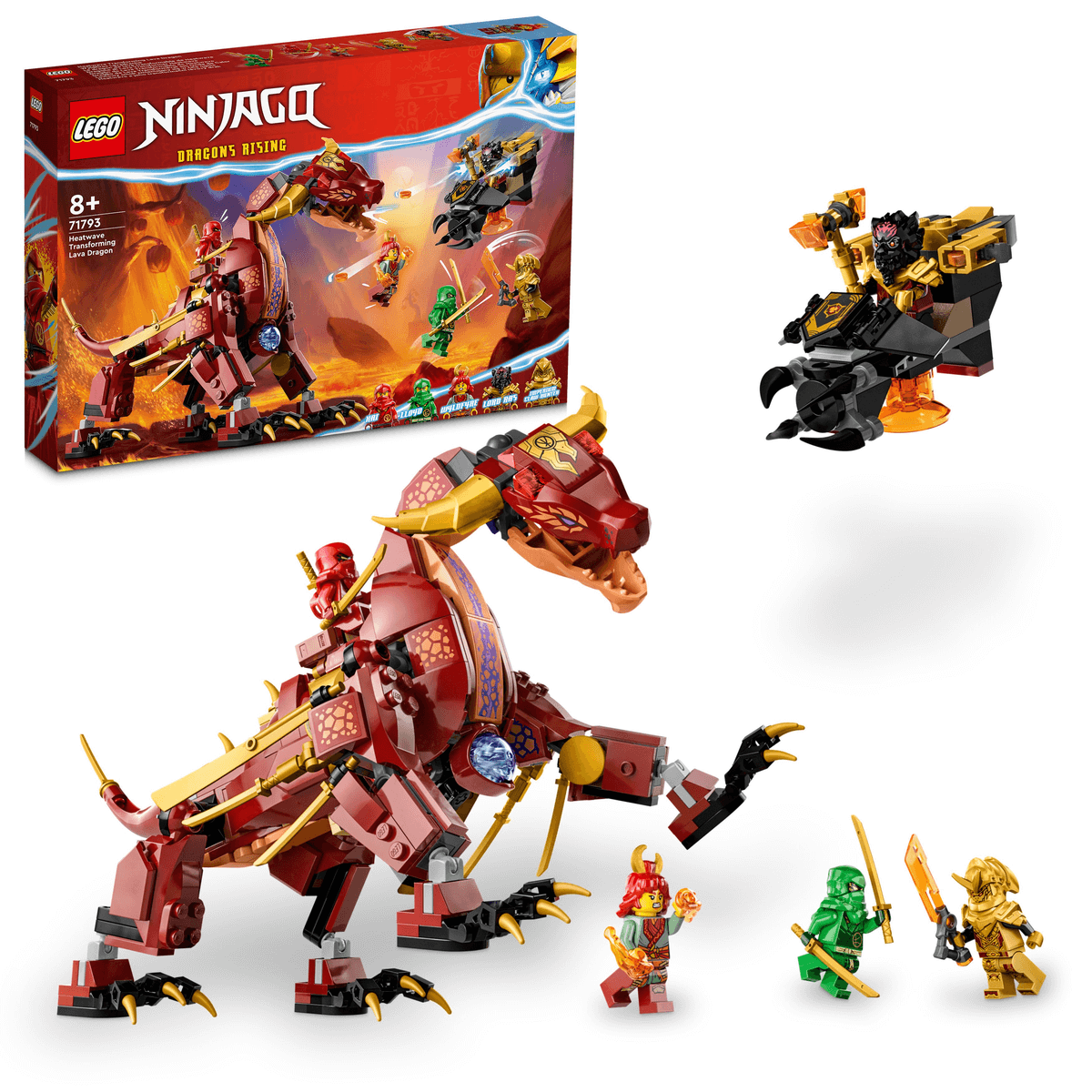 LEGO NINJAGO 71793 Heatwave Transforming Lava Dragon Brick Store NZ