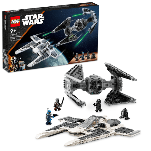 LEGO Star Wars 75348 Mandalorian Fang Fighter vs. TIE Interceptor - Brick Store