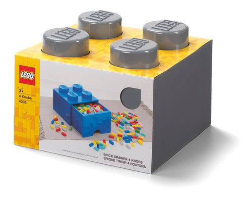 LEGO Drawer 4 Knobs Dark Grey