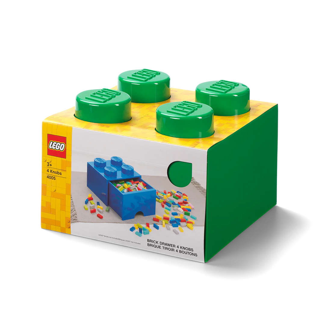 LEGO Drawer 4 Knobs Green