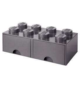 LEGO Desk Drawer 8 Knob Dark Grey
