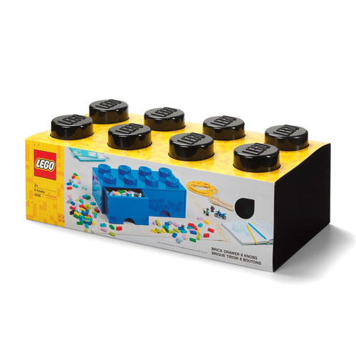 LEGO Desk Drawer 8 Knob Black