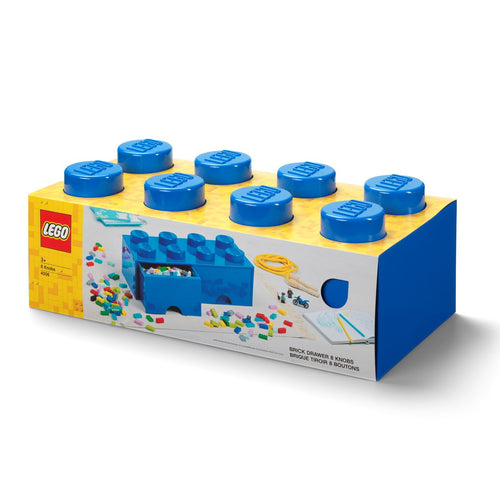 LEGO Desk Drawer 8 Knob Blue