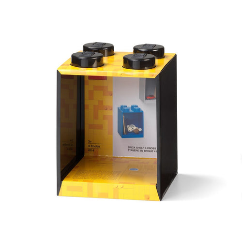 LEGO Brick Shelf 4 Knobs Black