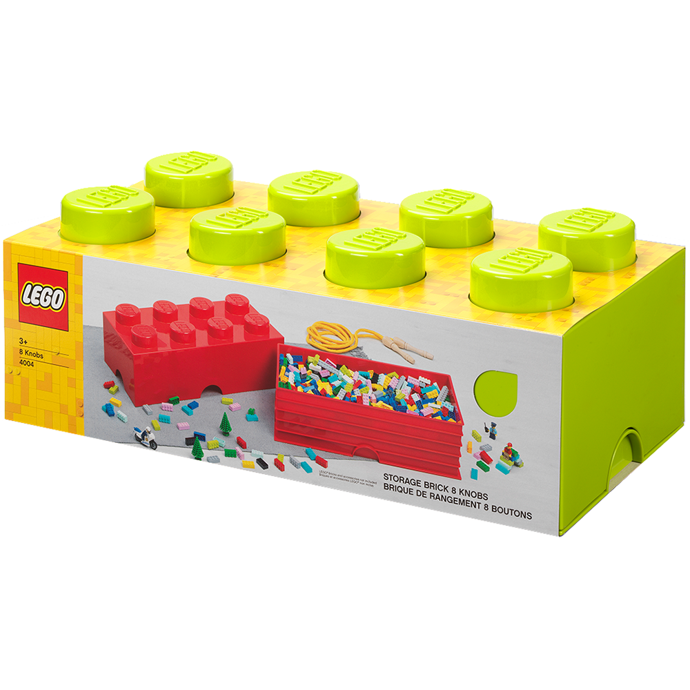 LEGO 4004 Storage Brick 8 - Lime Green - Brick Store