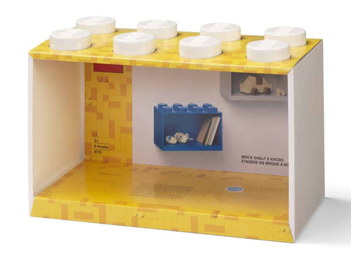 LEGO Brick Shelf 8 Knobs White