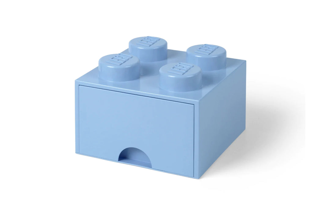 LEGO Desk Drawer 4 Knob - Light Blue