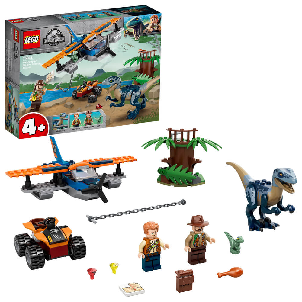 LEGO Jurassic World 75942 Velociraptor: Biplane Rescue Mission - Brick Store