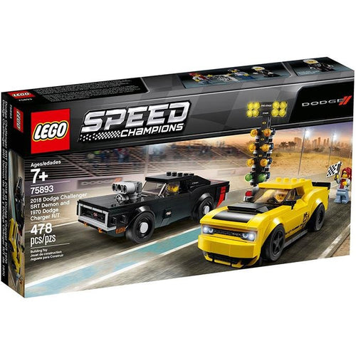 LEGO Speed Champions 75893 2018 Dodge Challenger SRT Demon and 1970 Dodge Charger R/T - Brick Store